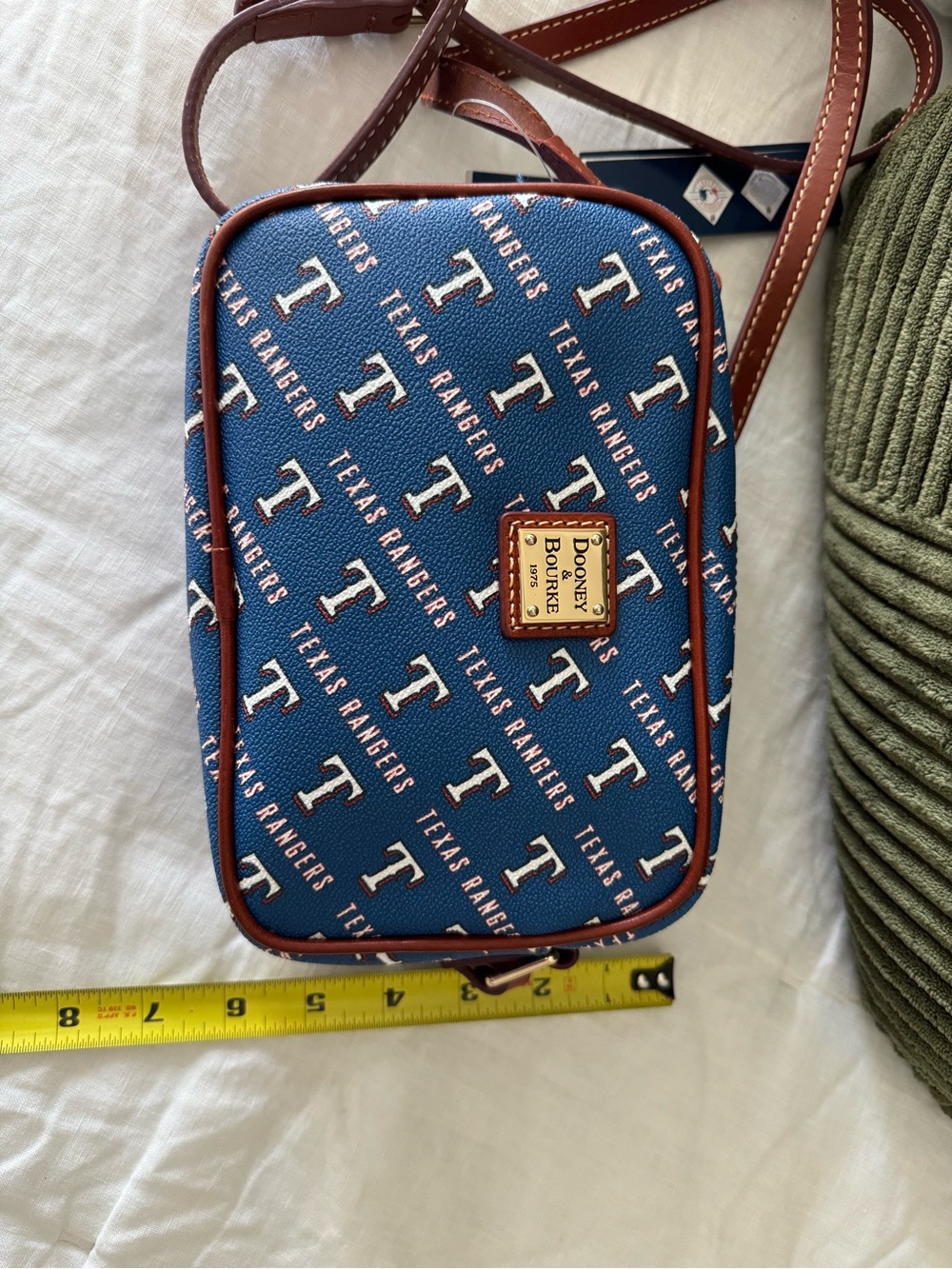 Dooney & Bourke Blue Texas Rangers Crossbody with Brown Trim - Picture 3 of 4